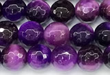 CTE2419 15 inches 6mm faceted round purple tiger eye beads