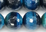 CTE2431 15 inches 10mm facted round blue tiger eye beads