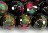 CTE2439 15 inches 10mm faceted round mixed tiger eye beads