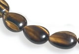 CTE27 12*16mm flat teardrop yellow tiger eye beads Wholesale