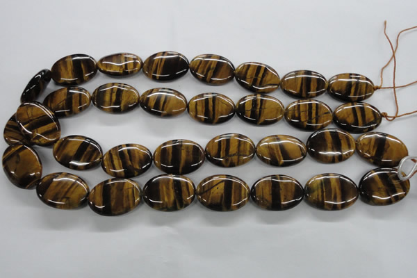 CTE303 15.5 inches 18*25mm oval yellow tiger eye gemstone beads