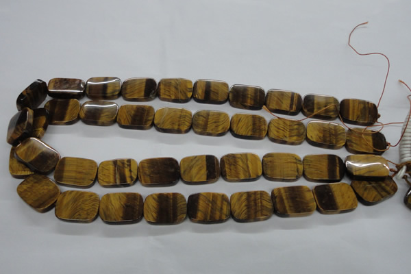 CTE310 15.5 inches 15*20mm rectangle yellow tiger eye gemstone beads