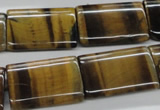 CTE312 15.5 inches 18*25mm flat tube yellow tiger eye gemstone beads