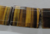 CTE317 15.5 inches 25*35mm faceted rectangle yellow tiger eye beads