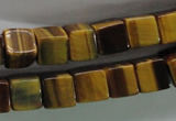 CTE327 15.5 inches 10*10mm cube yellow tiger eye gemstone beads