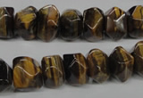 CTE336 15.5 inches 8*12mm faceted nuggets yellow tiger eye gemstone beads