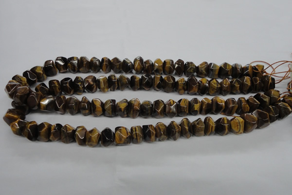 CTE336 15.5 inches 8*12mm faceted nuggets yellow tiger eye gemstone beads