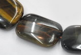 CTE39 15.5 inches 15*20mm rectangle blue tiger eye beads wholesale