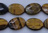 CTE431 15.5 inches 15*20mm faceted oval yellow tiger eye beads