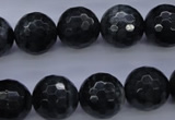 CTE445 15.5 inches 14mm faceted round blue tiger eye beads