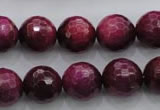 CTE475 15.5 inches 14mm faceted round red tiger eye beads wholesale