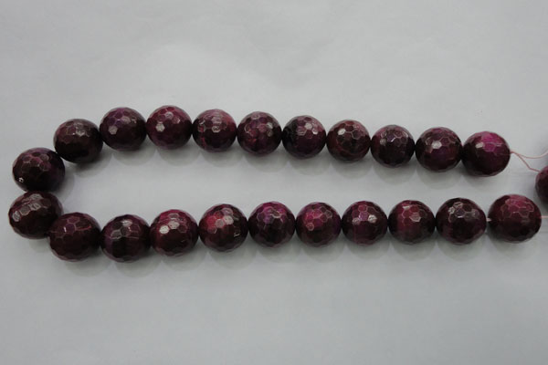 CTE477 15.5 inches 18mm faceted round red tiger eye beads wholesale