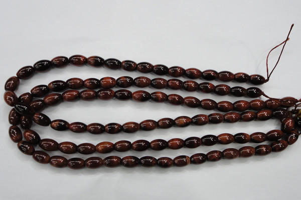 CTE51 15.5 inches 8*12mm rice red tiger eye gemstone beads