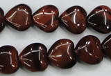 CTE52 15.5 inches 14*14mm heart red tiger eye gemstone beads