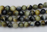 CTE551 15.5 inches 6mm round golden & blue tiger eye beads