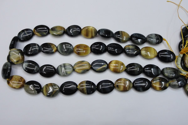 CTE571 15.5 inches 15*20mm oval golden & blue tiger eye beads