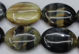 CTE572 15.5 inches 18*25mm oval golden & blue tiger eye beads