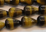 CTE609 15.5 inches 13*18mm teardrop yellow tiger eye beads wholesale