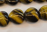 CTE632 15.5 inches 20*20mm heart yellow tiger eye beads wholesale