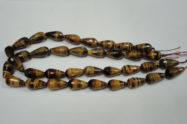 CTE762 15.5 inches 12*22mm faceted teardrop yellow tiger eye beads