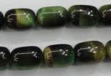 CTE80 15.5 inches 11*15mm drum green tiger eye gemstone beads