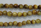 CTE901 15.5 inches 6mm faceted round golden tiger eye beads