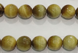 CTE903 15.5 inches 10mm faceted round golden tiger eye beads