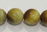 CTE907 15.5 inches 18mm faceted round golden tiger eye beads