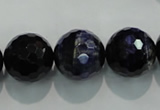 CTE937 15.5 inches 18mm faceted round dyed blue tiger eye beads