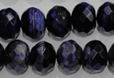 CTE944 15.5 inches 12*16mm faceted rondelle dyed blue tiger eye beads