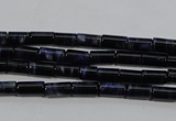 CTE946 15.5 inches 4*8mm tube dyed blue tiger eye beads wholesale