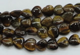 CTE97 15.5 inches 8*8mm heart yellow tiger eye beads wholesale