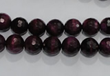 CTE971 15.5 inches 6mm faceted round dyed red tiger eye beads