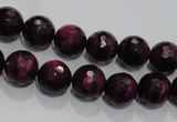 CTE972 15.5 inches 8mm faceted round dyed red tiger eye beads