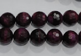 CTE973 15.5 inches 10mm faceted round dyed red tiger eye beads