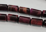 CTE989 15.5 inches 8*14mm tube dyed red tiger eye beads wholesale