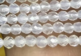 CTG1000 15.5 inches 2mm faceted round tiny white agate beads