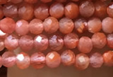 CTG1005 15.5 inches 2mm faceted round tiny south red agate beads