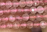 CTG1019 15.5 inches 2mm faceted round tiny strawberry quartz beads