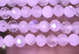 CTG1028 15.5 inches 2mm faceted round tiny white moonstone beads