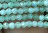 CTG1037 15.5 inches 2mm faceted round tiny green aventurine beads