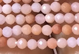 CTG1038 15.5 inches 2mm faceted round tiny pink aventurine beads