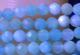 CTG1050 15.5 inches 2mm faceted round tiny amazonite beads