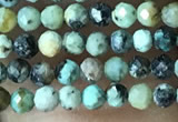 CTG1057 15.5 inches 2mm faceted round tiny African turquoise beads