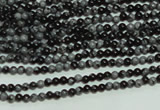 CTG106 15.5 inches 2mm round tiny snowflake obsidian beads wholesale