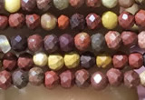 CTG1062 15.5 inches 2mm faceted round tiny mookaite beads