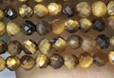 CTG1064 15.5 inches 2mm faceted round tiny yellow tiger eye beads