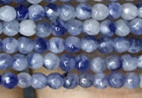 CTG1069 15.5 inches 2mm faceted round tiny blue spot stone beads