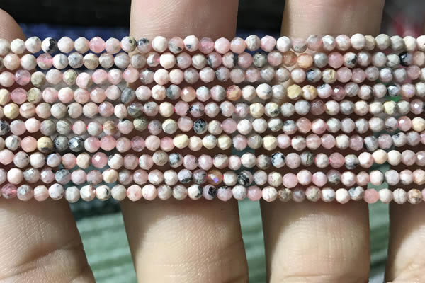 CTG1080 15.5 inches 2mm faceted round tiny rhodochrosite beads