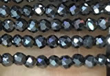 CTG1085 15.5 inches 2mm faceted round tiny hematite beads